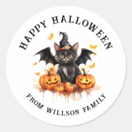 Spooky Halloween Classic Round Sticker
