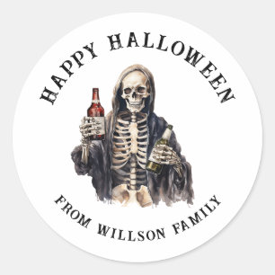 Spooky Halloween Classic Round Sticker