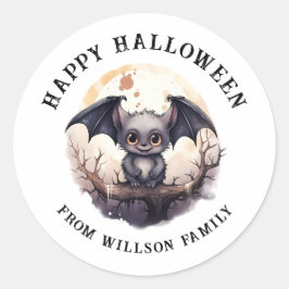 Spooky Halloween Classic Round Sticker
