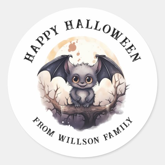 Spooky Halloween Classic Round Sticker (Vorderseite)