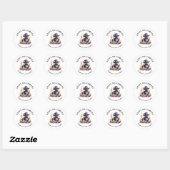 Spooky Halloween Classic Round Sticker (Blatt)