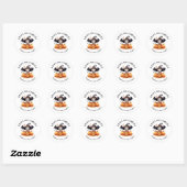 Spooky Halloween Classic Round Sticker (Blatt)