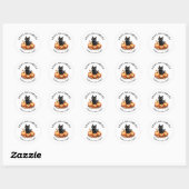 Spooky Halloween Classic Round Sticker (Blatt)