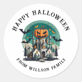 Spooky Halloween Classic Round Sticker