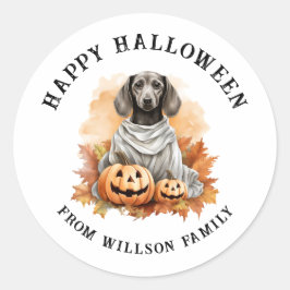 Spooky Halloween Classic Round Sticker