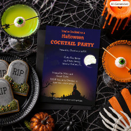 Spooky Halloween Cocktail Party Einladung