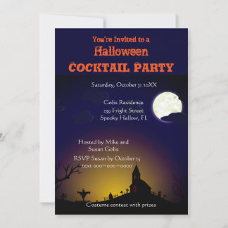 Spooky Halloween Cocktail Party Einladung