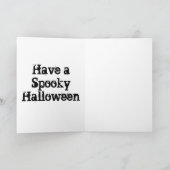 Spooky Halloween Colored Pencil Zeichnend Karte (Innenseite)