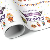 Spooky Halloween Costume Kindergeburtstag Party Geschenkpapier (Rolleneckpunkt)