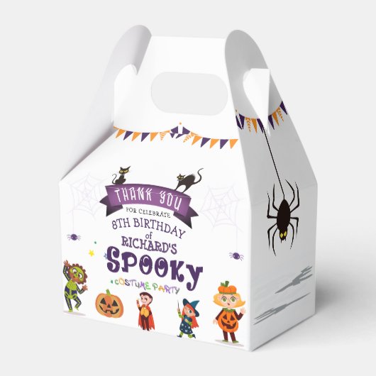 Spooky Halloween Costume Kindergeburtstag Party Geschenkschachtel (Rückseite)