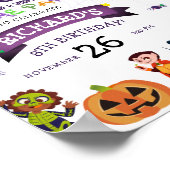 Spooky Halloween Costume Kindergeburtstag Party Poster (Ecke)