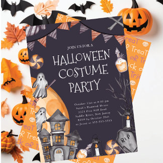Spooky Halloween Costume Party Einladung