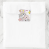 Spooky Halloween Couple Quadratischer Aufkleber (Tasche)