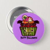Spooky Halloween Cupcake Button (Vorne & Hinten)