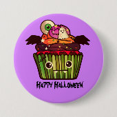 Spooky Halloween Cupcake Button (Vorderseite)