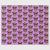 Spooky Halloween Cupcake Geschenkpapier (Flach)