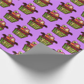 Spooky Halloween Cupcake Geschenkpapier (Ecke)