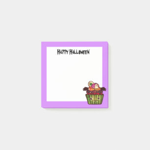 Spooky Halloween Cupcake Post-it Klebezettel
