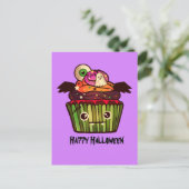 Spooky Halloween Cupcake Postkarte (Stehend Vorderseite)
