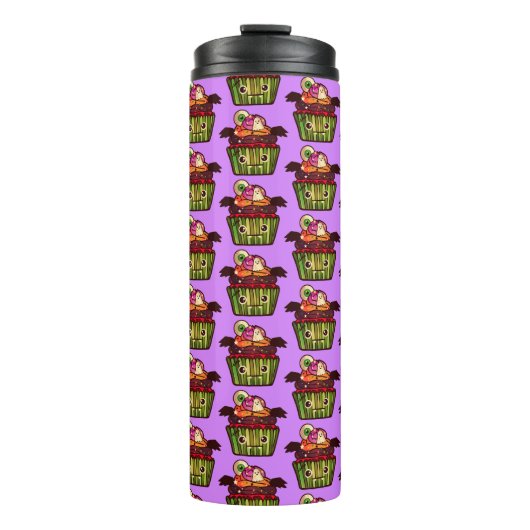 Spooky Halloween Cupcake Thermosbecher (Vorderseite)