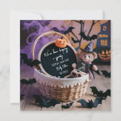 Spooky Halloween Digital-Schwangerschaftsankündigu Einladung (Vorderseite)