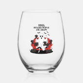 Spooky Halloween Dog Spooky Ghost 23 Weinglas Ohne Stiel (Vorderseite)