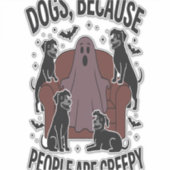 Spooky Halloween Dog Spooky Ghost 2 Aufkleber (Vorderseite)