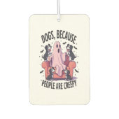 Spooky Halloween Dog Spooky Ghost (2) Autolufterfrischer (Vorderseite)