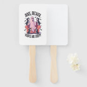 Spooky Halloween Dog Spooky Ghost (2) Fächer (Vorne und Hinten)