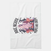 Spooky Halloween Dog Spooky Ghost (2) Geschirrtuch (Vertikal)