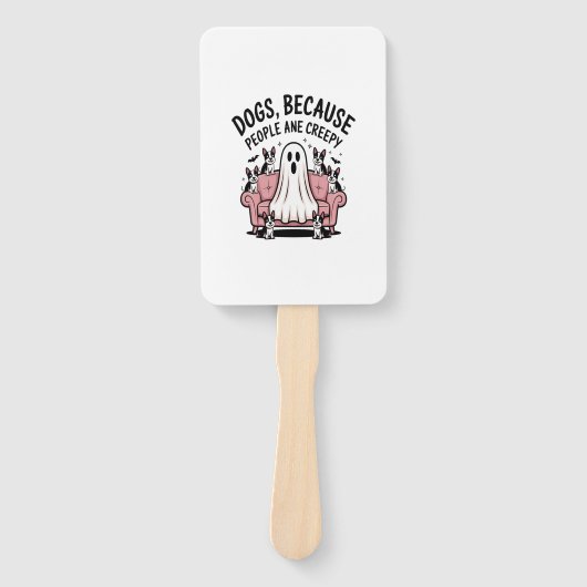 Spooky Halloween Dog Spooky Ghost Fächer (Vorderseite)