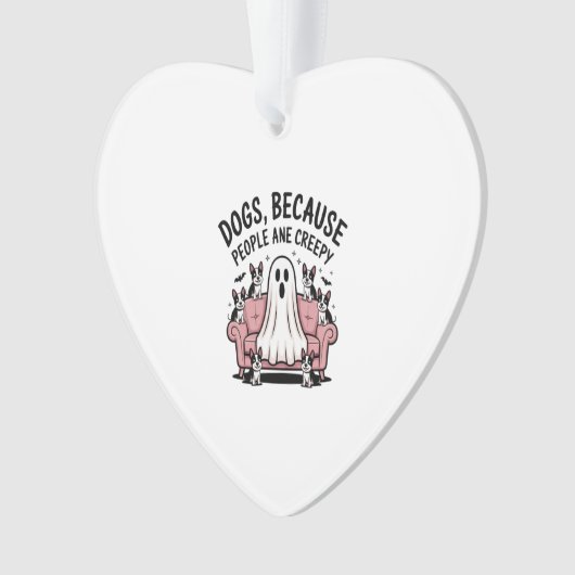 Spooky Halloween Dog Spooky Ghost Ornament (Vorderseite)