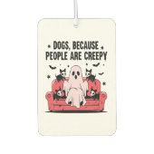 Spooky Halloween Dog Spooky Ghost Png 2 Autolufterfrischer (Vorderseite)