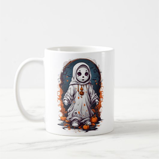 Spooky Halloween Doll Kaffeetasse (Links)