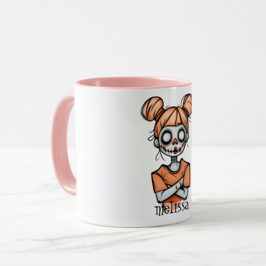 Spooky Halloween Doll Tasse (Vorderseite Links)