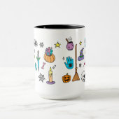 Spooky Halloween-Doodles-Tasse Tasse (Zentrum)