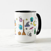 Spooky Halloween-Doodles-Tasse Tasse (VorderseiteRechts)