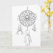 Spooky Halloween Dreamcatcher Karte (Gelbe Blume)
