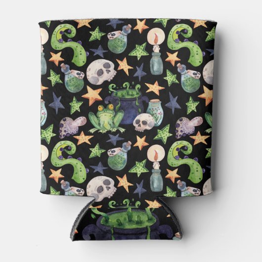 Spooky Halloween: Dunkles, von Hand Gezeichnet Mus Dosenkühler (Vorderseite)