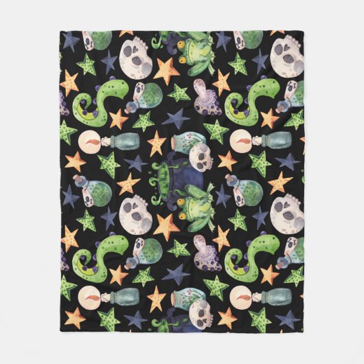 Spooky Halloween: Dunkles, von Hand Gezeichnet Mus Fleecedecke (Vorderseite)