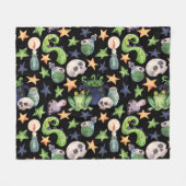 Spooky Halloween: Dunkles, von Hand Gezeichnet Mus Fleecedecke (Vorderseite (Horizontal))