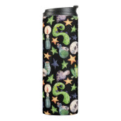 Spooky Halloween: Dunkles, von Hand Gezeichnet Mus Thermosbecher (Nach links gedreht)