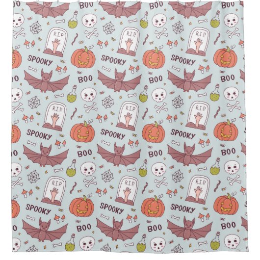 Spooky Halloween Duschvorhang (Vorderseite)