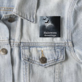 Spooky Halloween Eclipse Greetings Button (Beispiel)