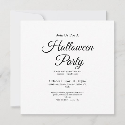 Spooky Halloween Einladung (Vorderseite)