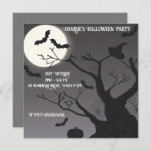 Spooky Halloween Einladung (Vorne/Hinten)