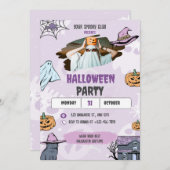 Spooky Halloween Einladung, Halloween-Party Einladung (Vorne/Hinten)