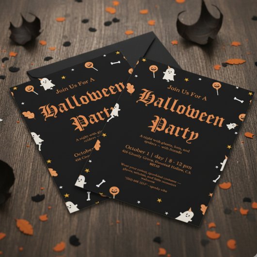 Spooky Halloween Einladung - Spooky Party Invi