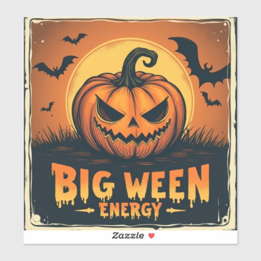 "Spooky Halloween Energy Drink Wird Big Ween Vinta Aufkleber (Blatt)