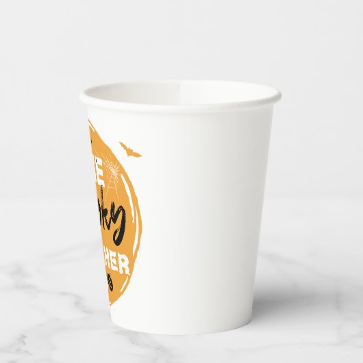 Spooky Halloween Familie Matching Trick oder Treff Pappbecher (Links)